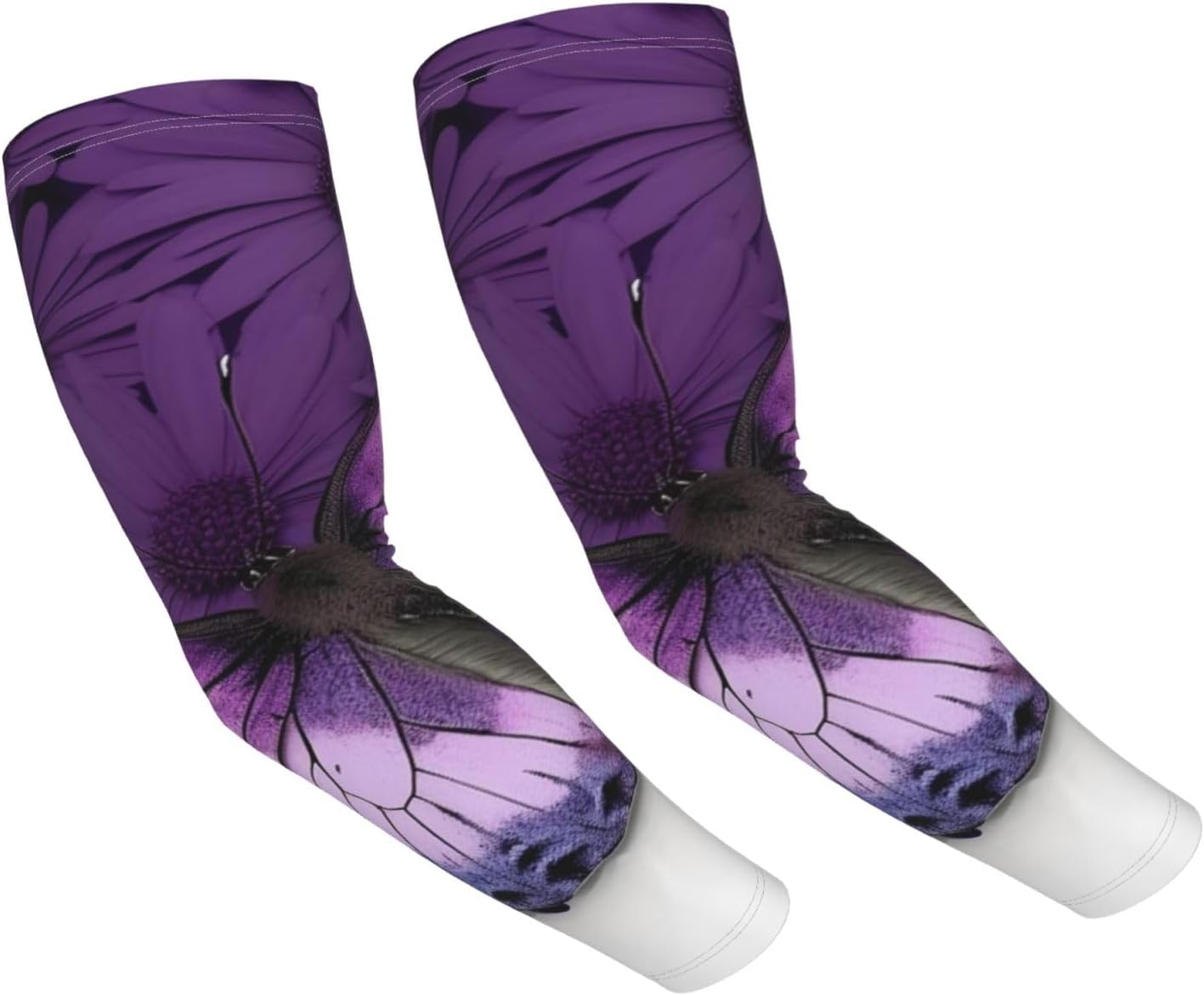 Beautiful Butterfly Arm Sleeve for Men Women UV Protection Cooling Sun Sleeves Compression Tattoo Sleeve Cover