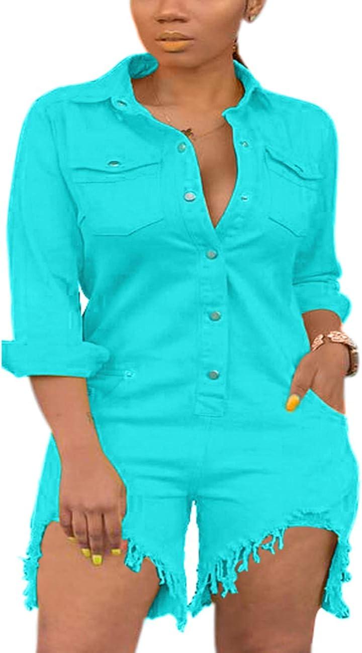 Sexy Denim Jumpsuit for Women Casual 