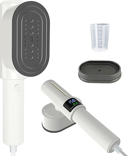 Vaporizador para ropa, portátil de mano, removedor de arrugas de tela (blanco)