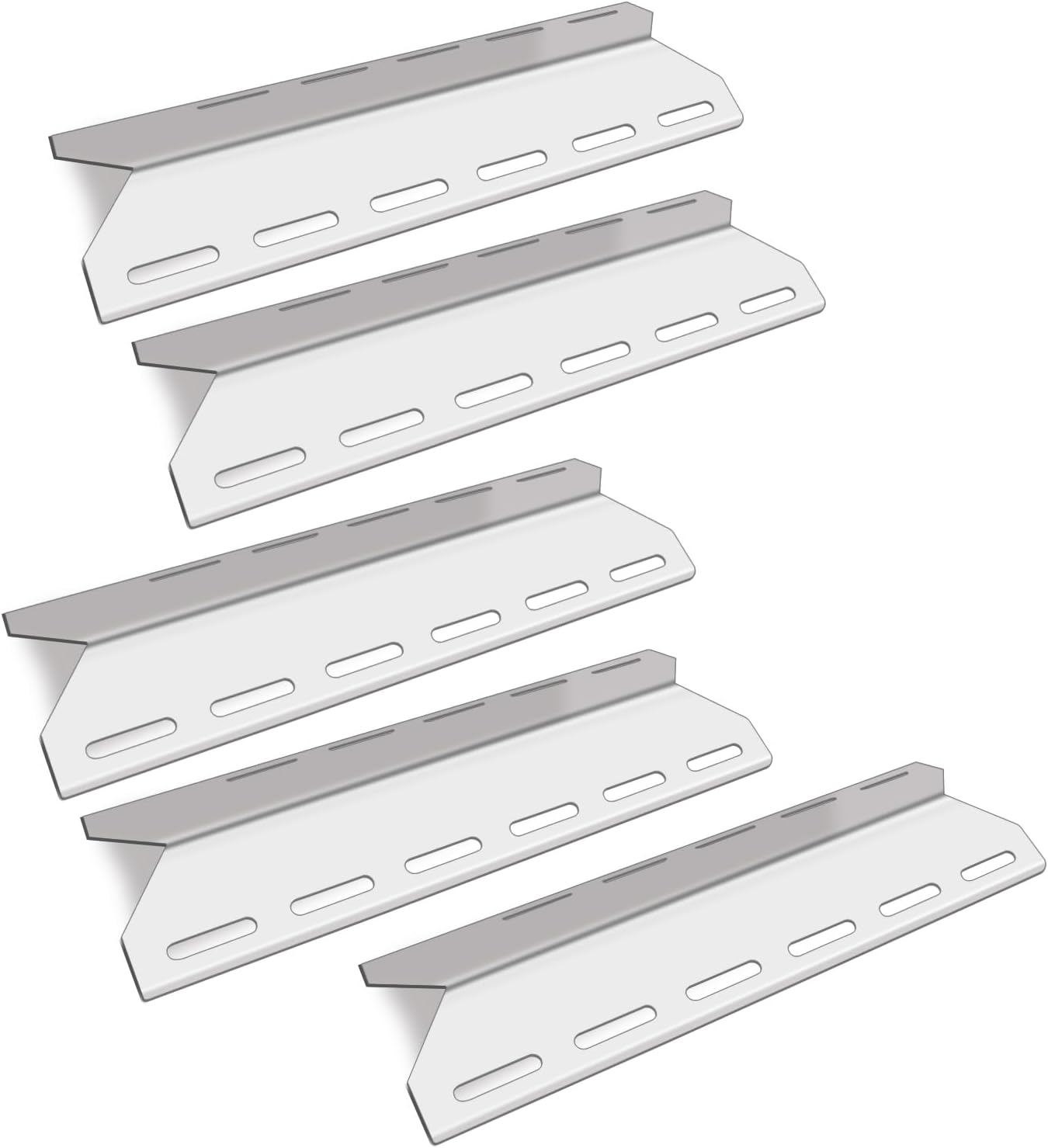 Grill Heat Plate Replacement for Charmglow, Member Mark, Jenn-Air, Home Depot, Nexgrill, Kirkland, Member's Mark, Perfect Flame, Perfect Glo and Other Grill Models, Stainless Steel, 5-Pack, 17 5/16"