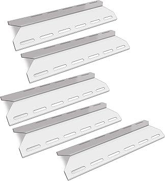 Grill Heat Plate Replacement for Charmglow, Member Mark, Jenn-Air, Home Depot, Nexgrill, Kirkland, Members Mark, Perfect Flame, Perfect Glo and Other Grill Models, Stainless Steel, 5-Pack, 17 5/16"