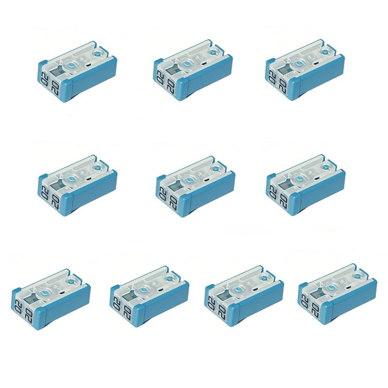 Fusível automotivo tipo cartucho MCASE ranhurado Mntacy 20 A 32 V – Kit com 10 unidades