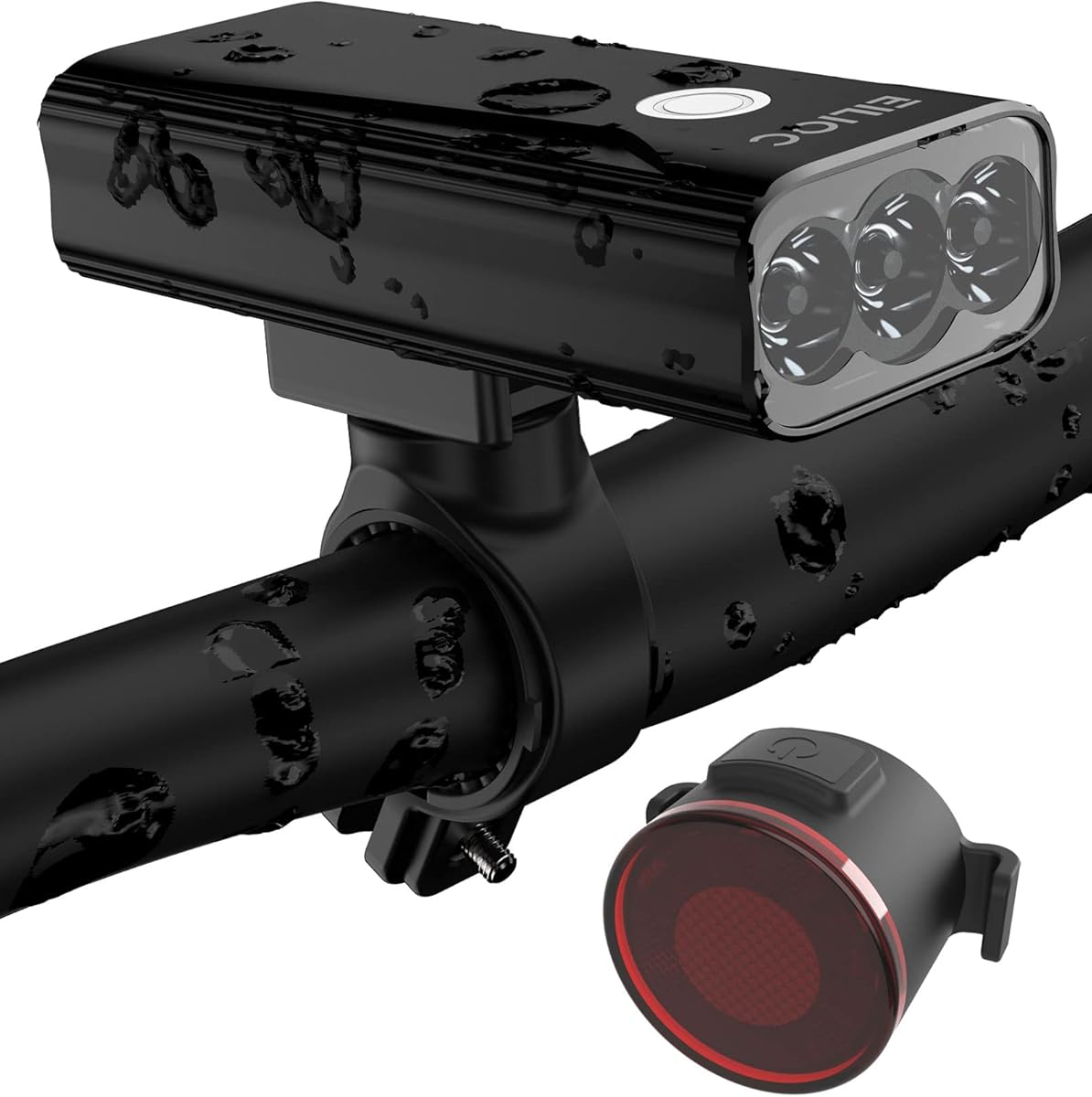 Bike Lights for Night Riding,6400 mAh Bicycle Light Front and Rear USB Rechargeable Bike Headlight and Tail Light Set,Super Bright 1200 Lumen Led Safety Light Accessories for Road and MTB