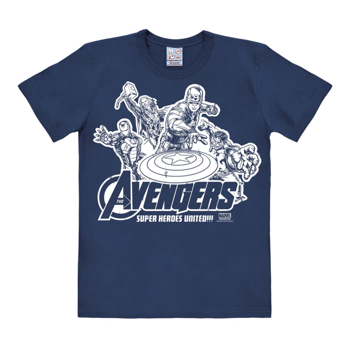 Logoshirt - Camiseta de Héroes con Cuello Redondo de Manga Corta Unisex