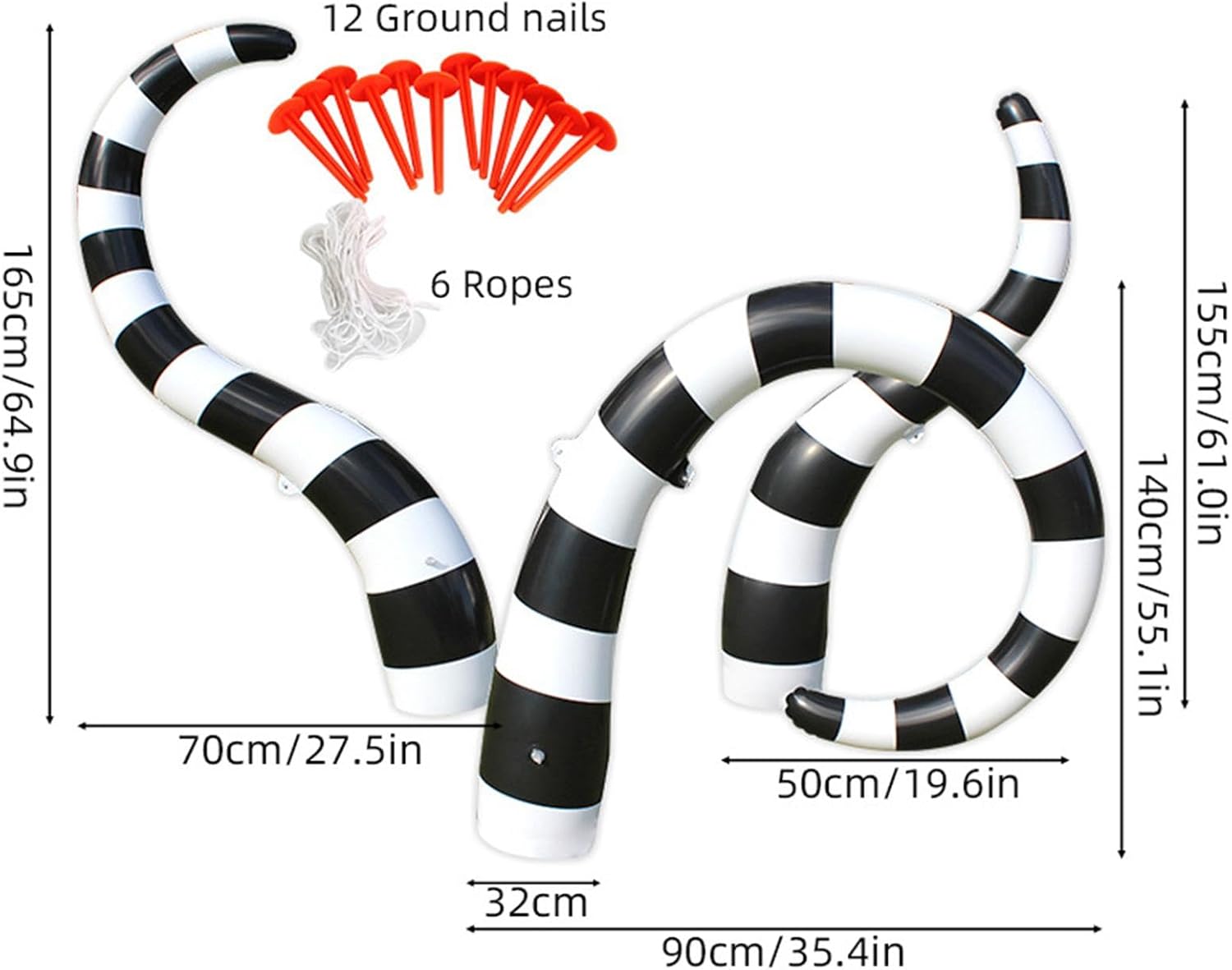 PPPHTUO ハロウィーンの膨らませるサンドワームのオーナメント（ホリデーパスウェイお化け屋敷用）