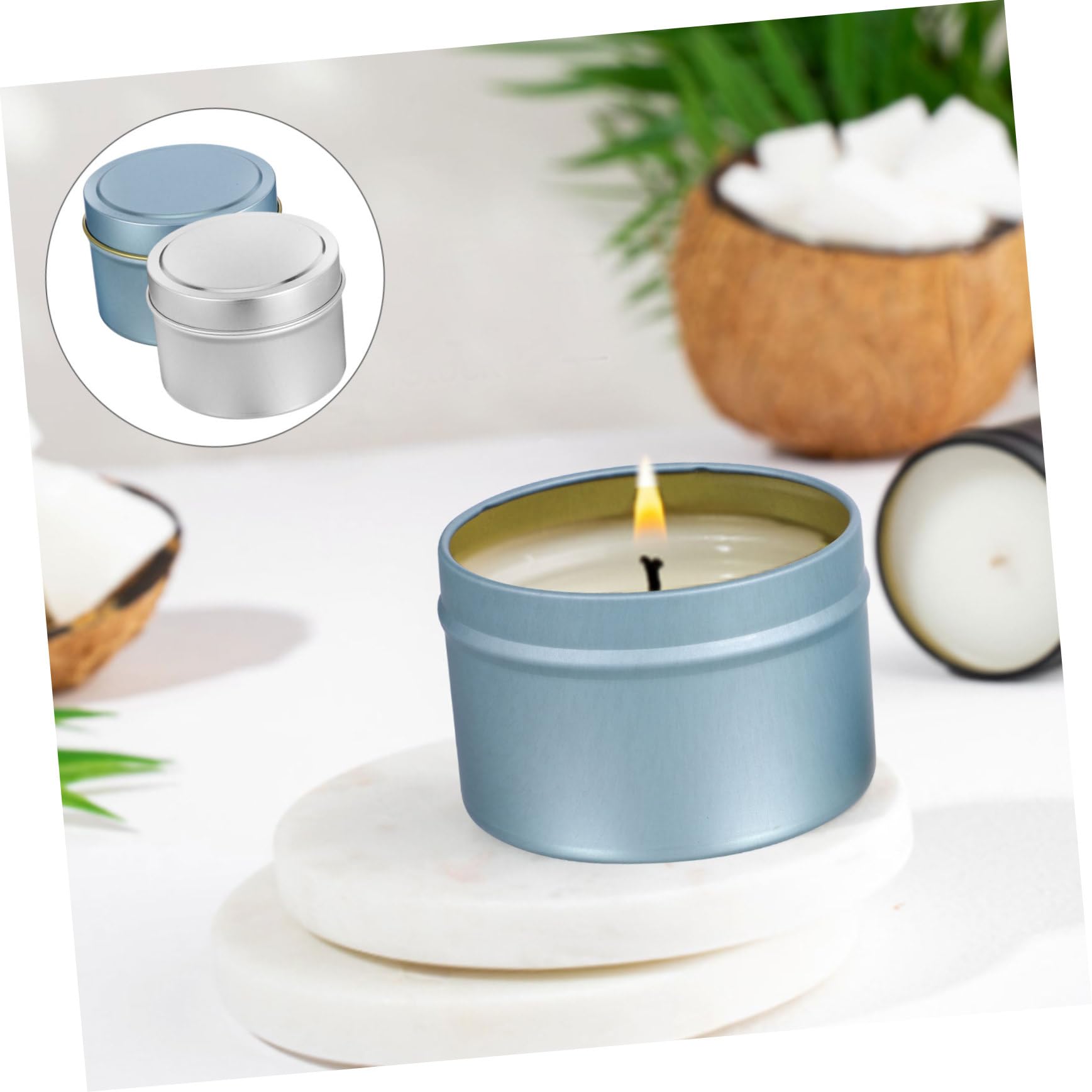 HOMSFOU 24pezzi Barattoli per Candele Vuoti in Barattoli per Candele Fai da Te Contenitori per con Coperchi Adatti per Aromaterapia e Conservazione Piccoli Oggetti
