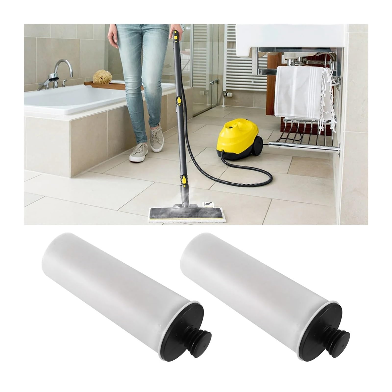 2 Stück Dampfreiniger-Kartuschen-Entkalkungsstift – kompatibel mit Karcher SC3-Serie (SC 3 Easyfix/SC3MX/SC3 127 V BR, Entkalkungsfilter)