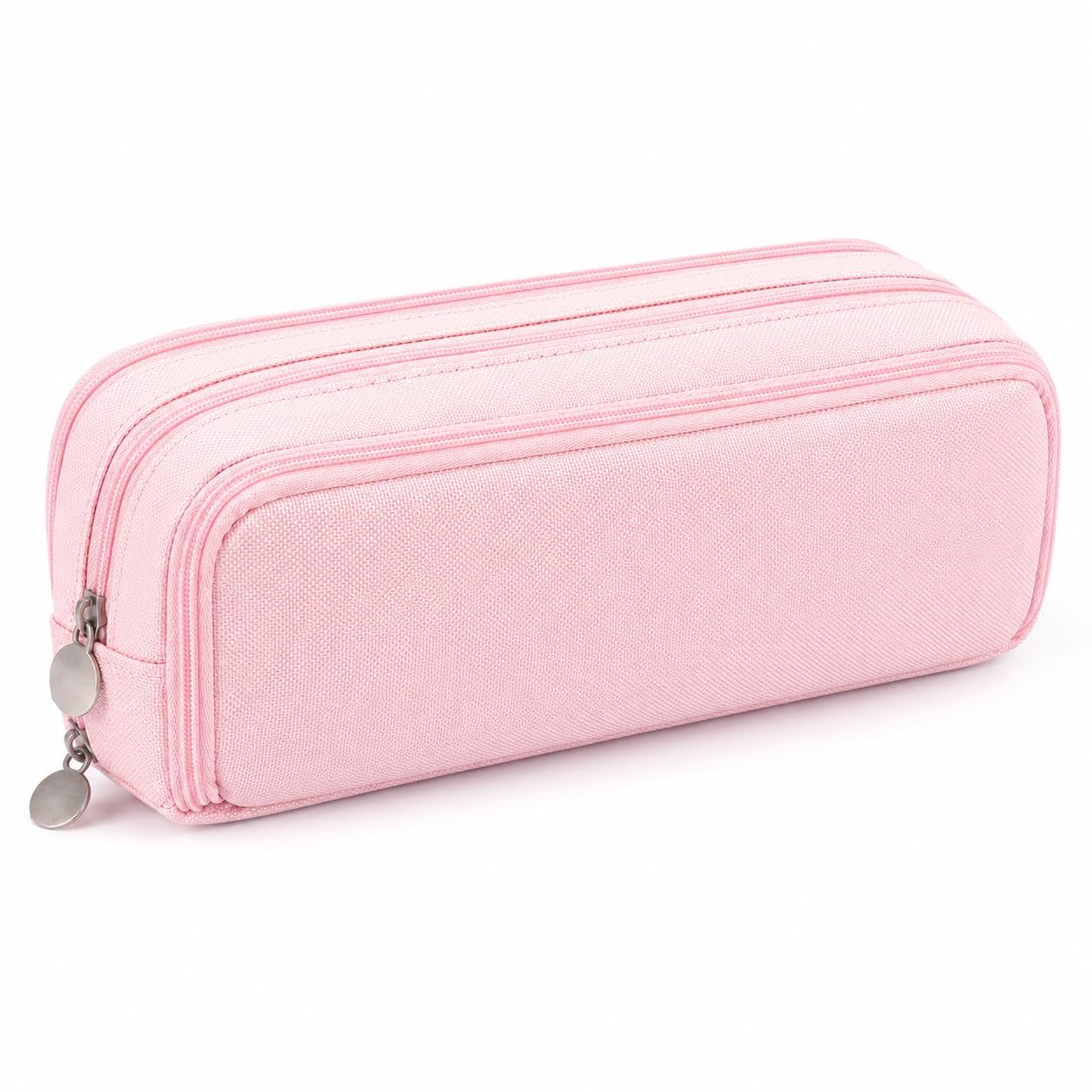 CWWYQ 1 Pcs Pink Pencil Case, Pencil Case for Girls, 3 Compartment (Pink)