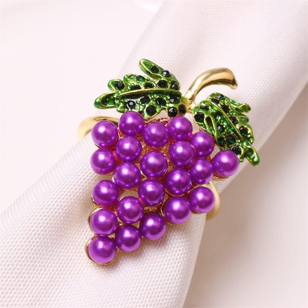 12pcs Grape Napkin Buckle Fruit Rings
