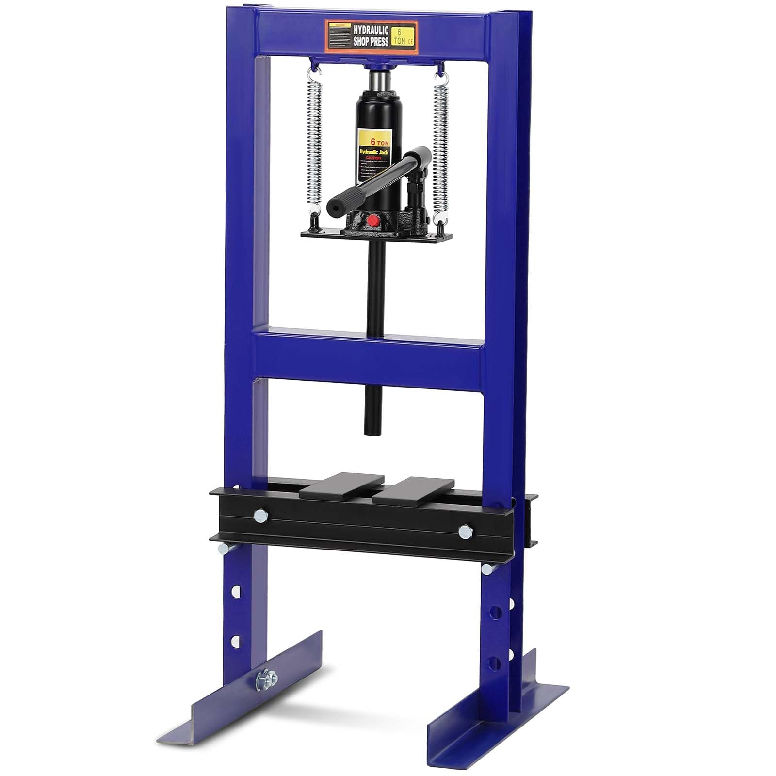 Pressa idraulica 6T, pressa idraulica da banco da banco da 6 tonnellate, pressa idraulica regolabile con piastre, blu