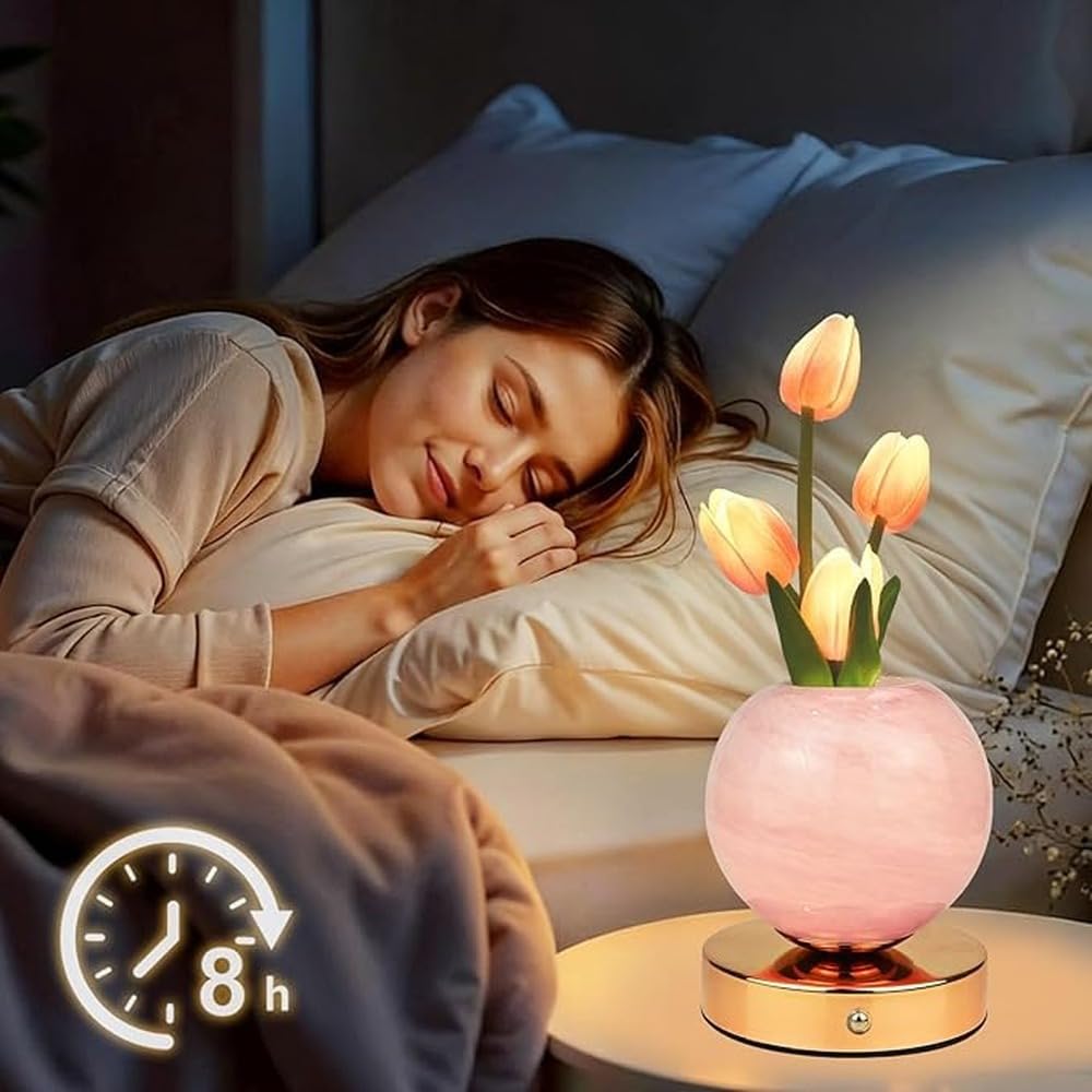 La lampada da scaffale con fiore realistico offre,3#