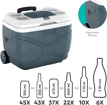 Caixa Térmica Everest Cinza 30L - Eficiência Térmica 72 Horas