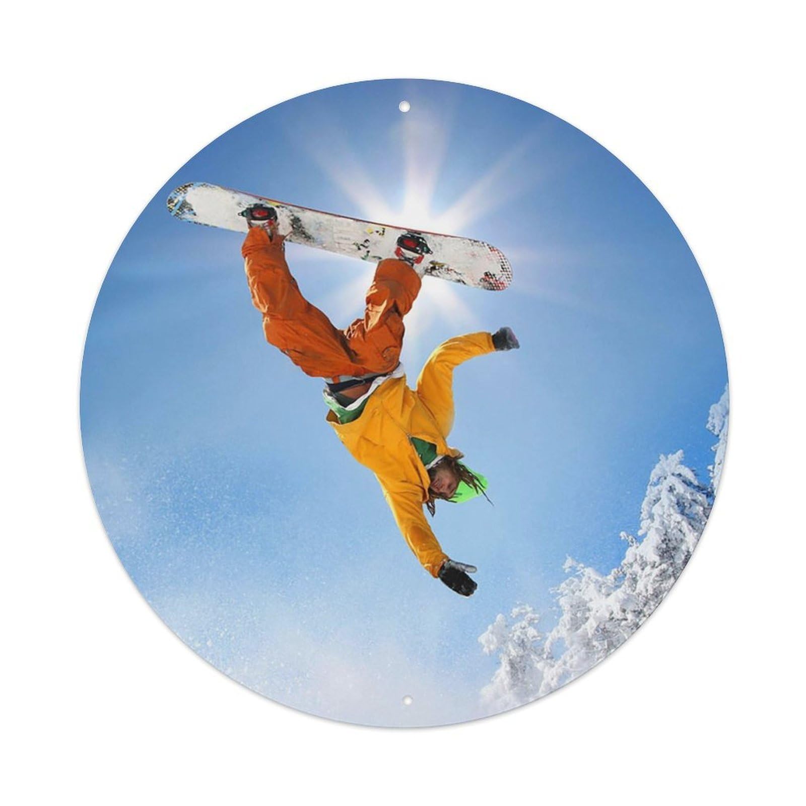 Snowboarding Skills Extreme Sports Mountain Action Metal Tin Sign