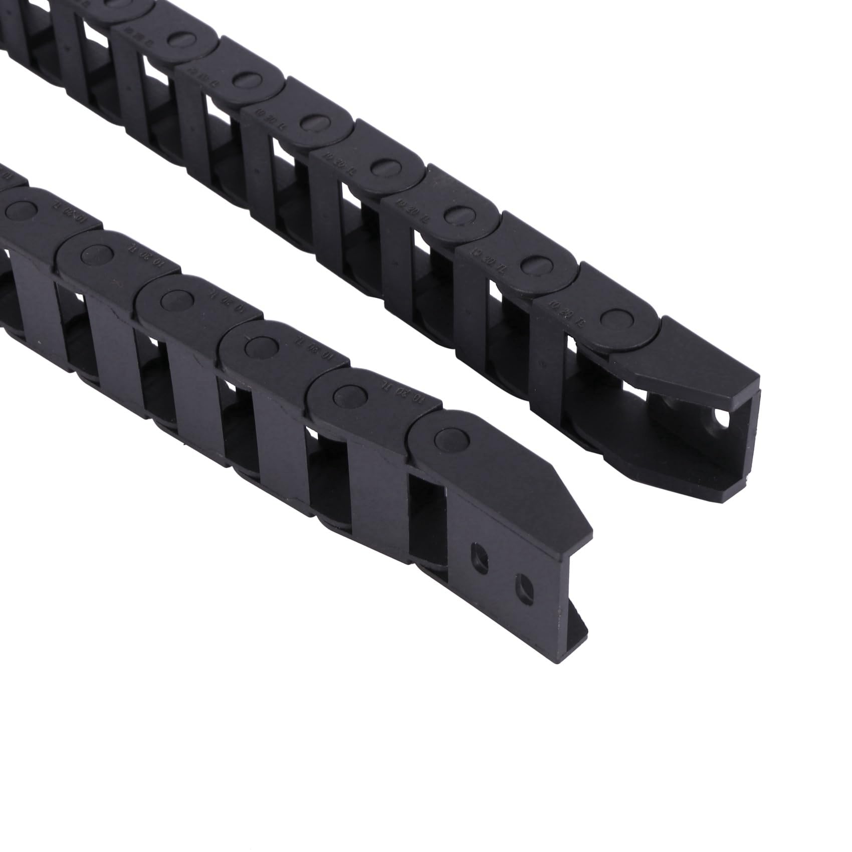 6 Piezas 10 x 20mm 1M Abierto en Ambos Lados Cadena de Arrastre Cable de Remolque de Plastico