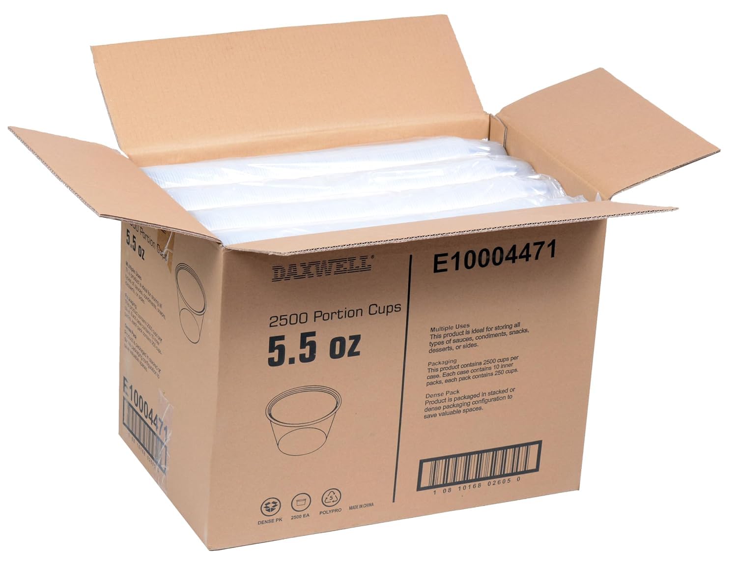 daxwell e10004471 parte taza PP 5,5 oz Clear (Pack de 2500)