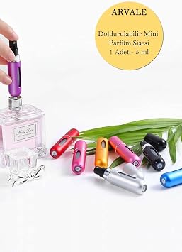 ARVALE Doldurulabilir Mini Parfüm Şişesi 5 Ml - Cep Parfüm Şişesi