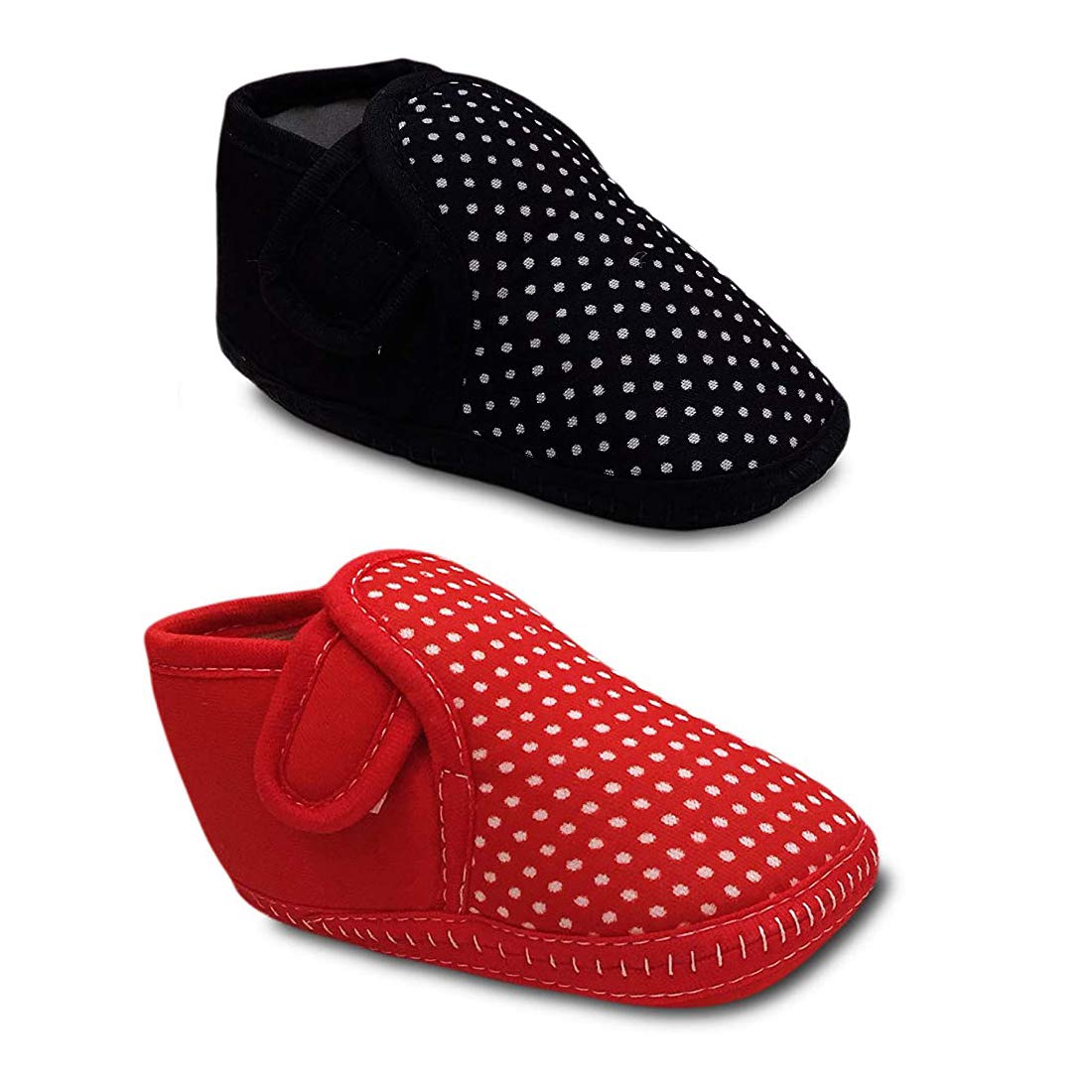 Kids ChoiceShoes Baby Boy's and Girl's Canvas with Anti-Slip Sole (3-12 Months) - Combo- 2 Pair