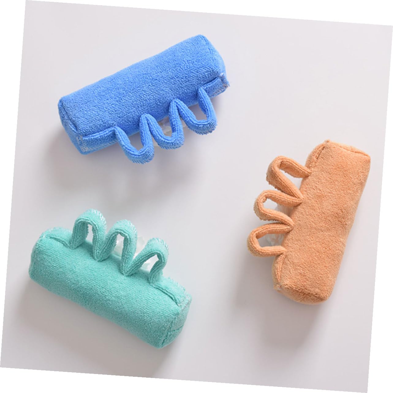 Bola de Tejido Azul Diseño Ergonómico Separadora de Dedos | Extraíble y Lavable, Fácil de Limpiar, Uso Cómodo para Mayores y Pacientes Encamados