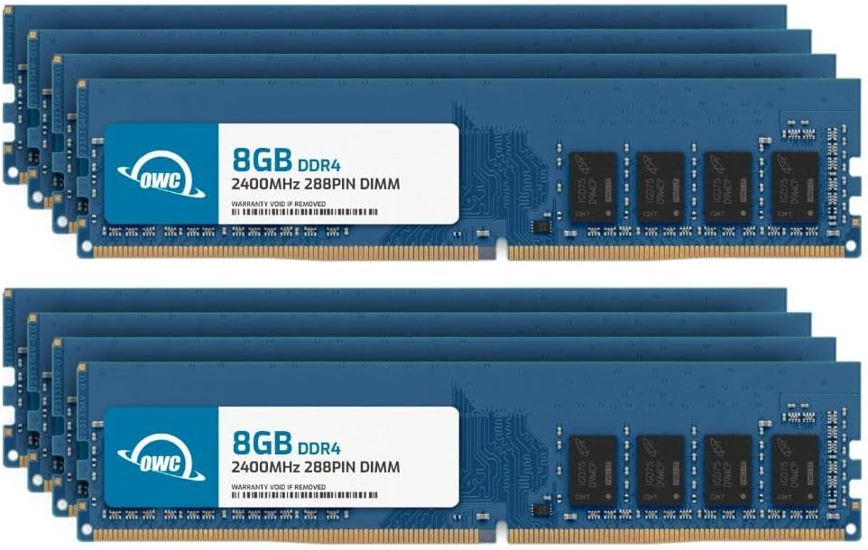 OWC 64GB (8x8GB) DDR4 2400MHZ PC4-19200 CL17 1RX8 Non-ECC UDIMM 1.2V 288-pin Desktop Memory RAM Upgrade for PC