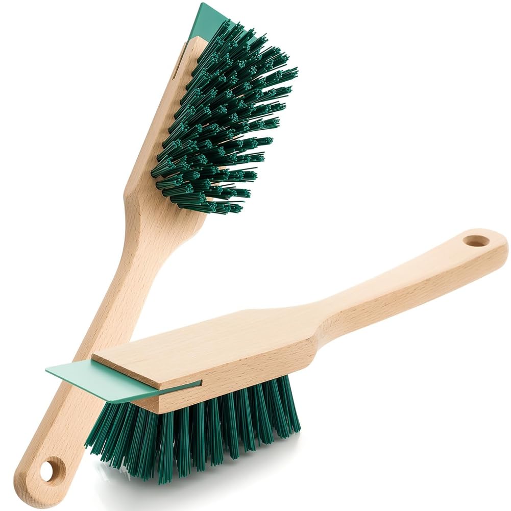 Aboiled Scraper Included Lawn Mower Stiff Bristle Brush 2 Pcs Scrubbing Brushes Heavy Duty Hard Bristle Outdoor Boot Scrub Brush