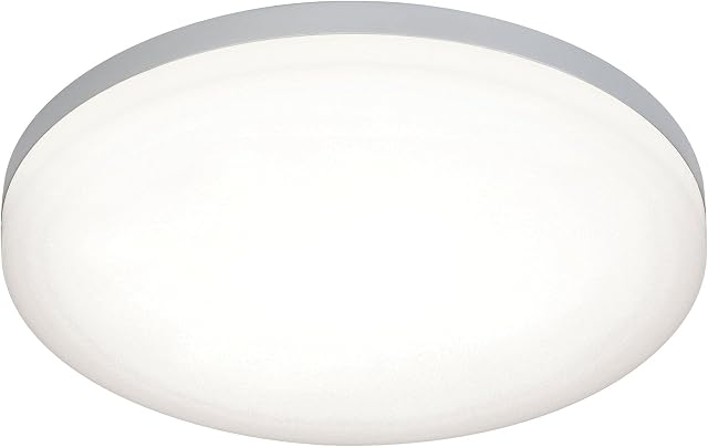 Saxby Noble 22W 300mm Round Cool White Chrome Finish Flush IP44 Bathroom LED Wall Ceiling Light