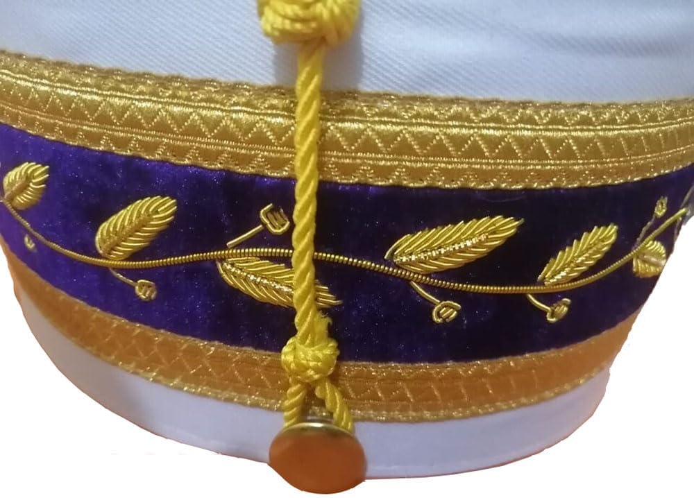 Masonic Regalia Scottish Rite 33 Degree Apron Cuffs Collar Crown Cap & Case Set