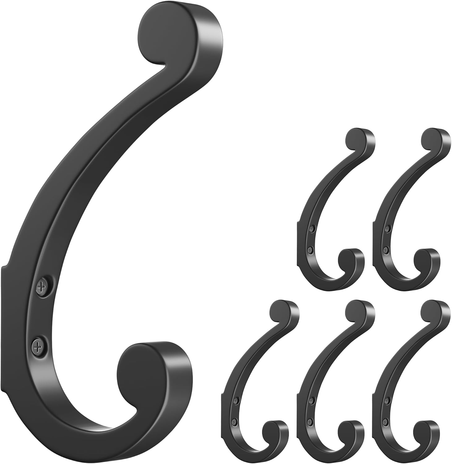 Latitude Run Heavy Duty Coat Rack Wall Mount - White Coat Hooks Wall Mounted For Sunglasses Jackets Hats Purse Dog Leashes Towels - Coat Hanger For E