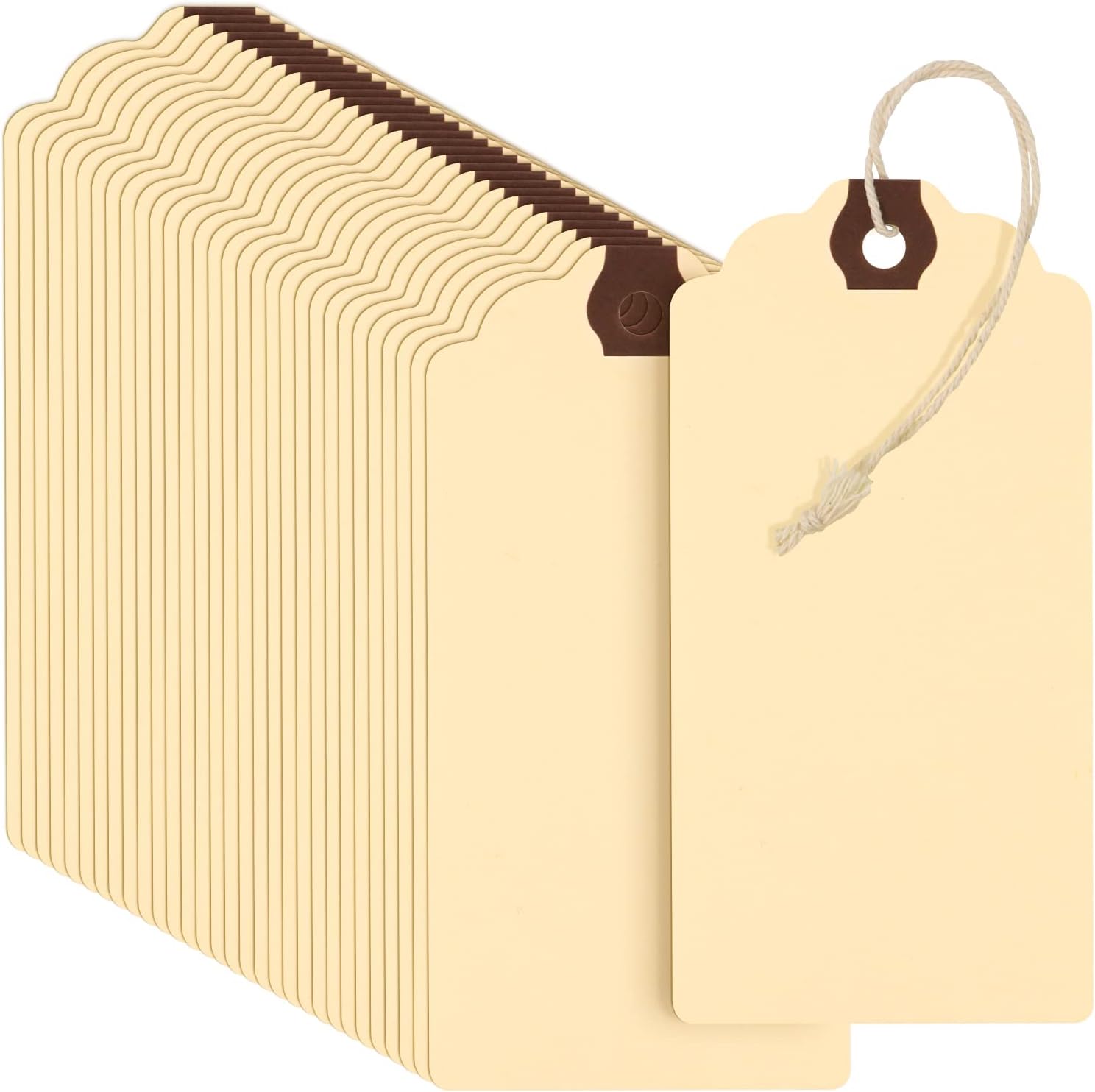 Tecmisse 150 Pack 4 3/4in x 2 3/8in Blank Manila