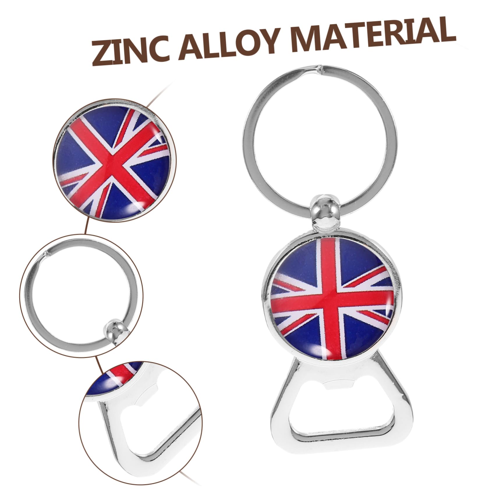 SOLUSTRE 10pezzi Apribottiglie Portachiavi Apribottiglie Decorativi Inossidabile Uk Flag Per e Speciali