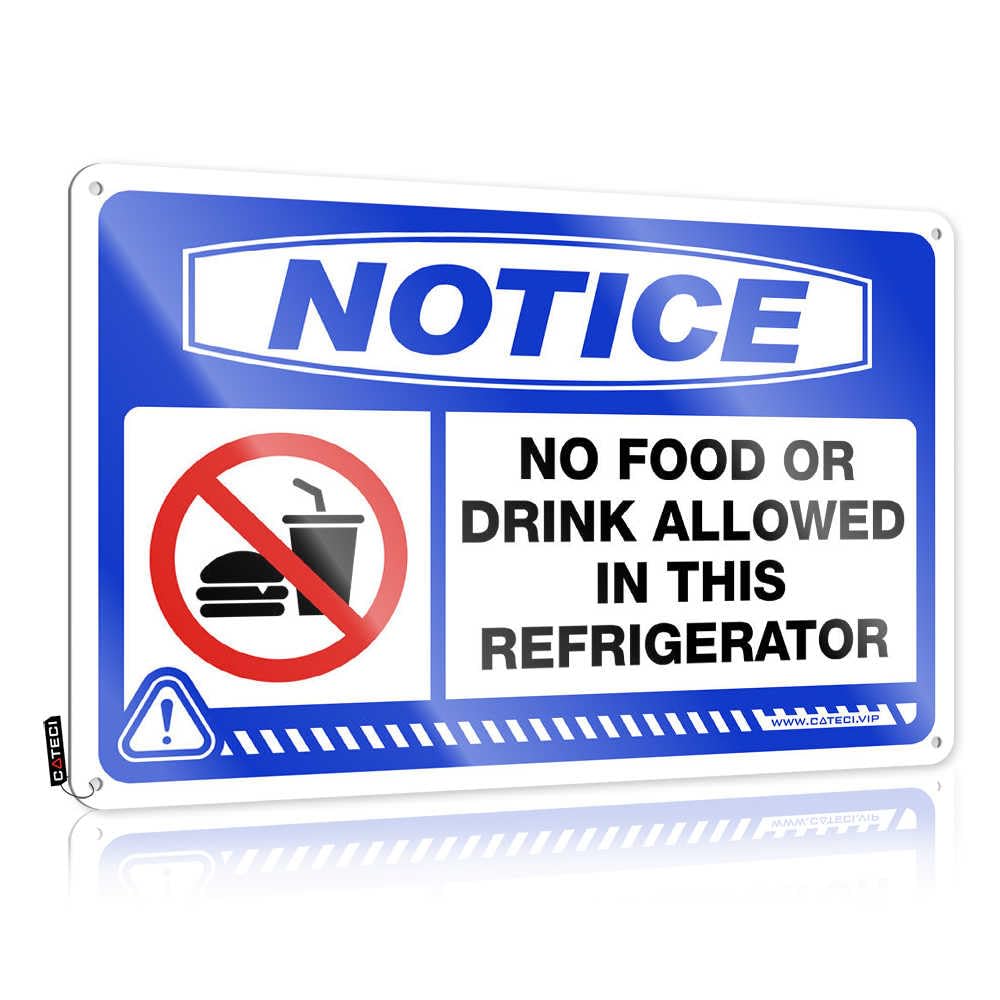 Fzfn Colour Funny Wall Signs Funny Bar Decor Vintage Wall Decor | Notice No Food Or Drink Allowed In This Refrigerator Distressed Decor For Days Home Decoration(30X40cm)