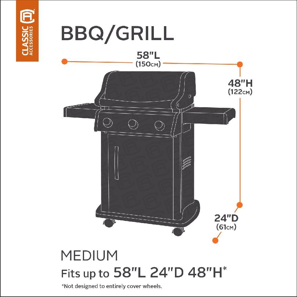 Classic Accessories 53912-EC Terrazzo Grill Cover, Medium
