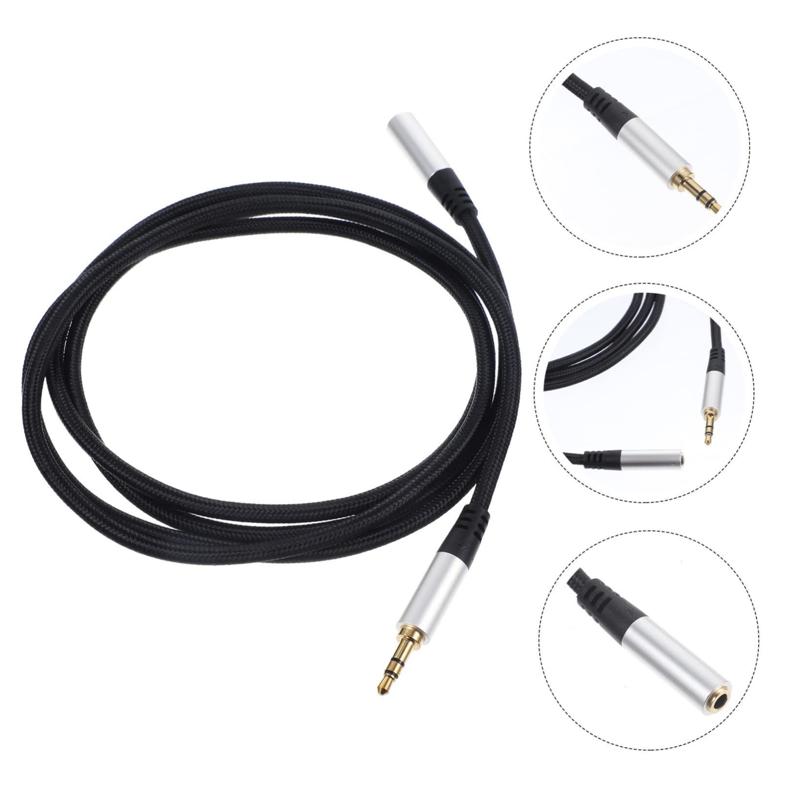 HOMSFOU 5piezas Cable De Extensión De Audio De Para Auriculares Compatible Teléfonos Computadoras y Dispositivos De Audio De Material Tpe