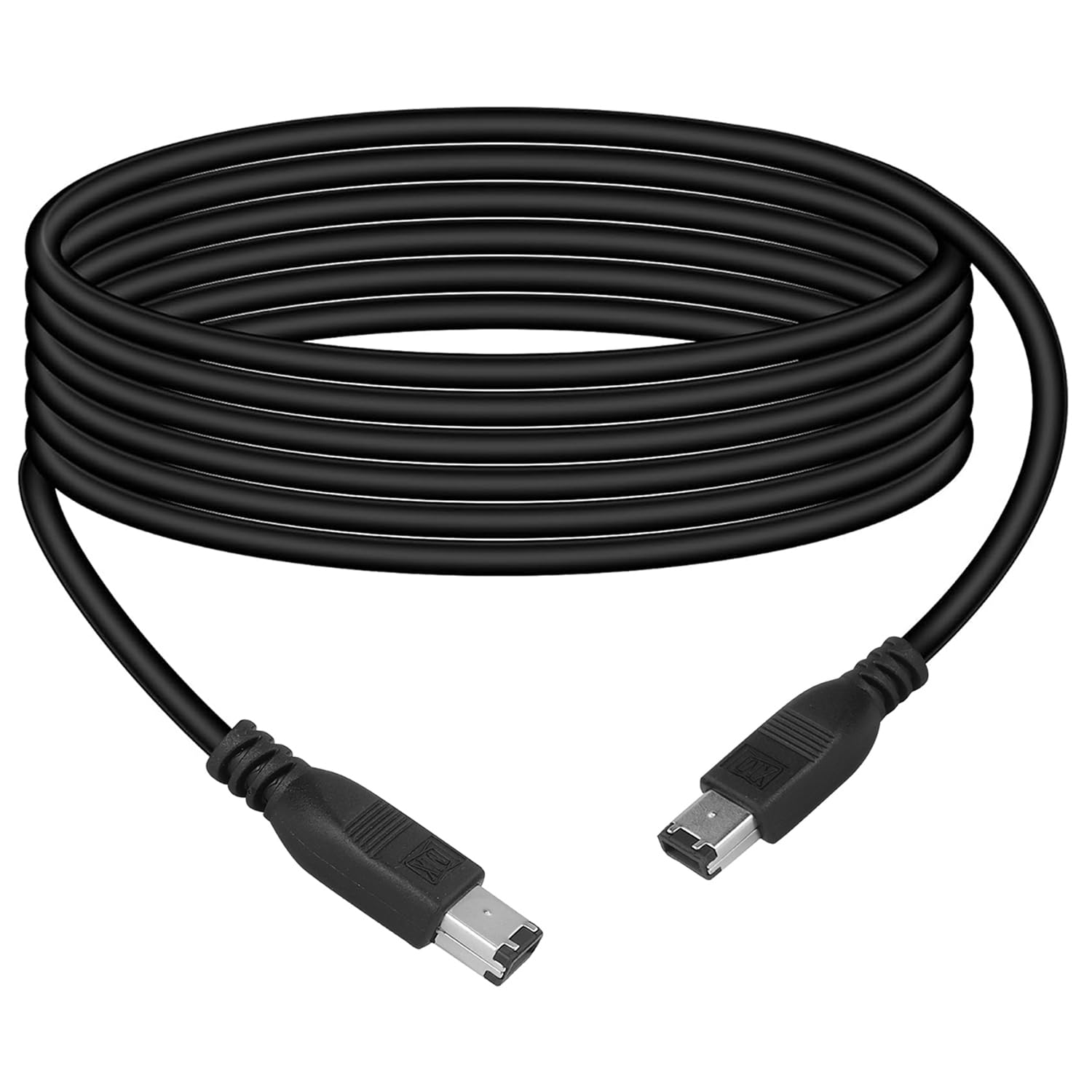 MX FireWire Cable 6-Pin Male to 6-Pin Male — 1.5 m High-Speed Data Cable for External Hard Drive, Camcorder, Digital Camera, Audio Interface, Printer & Scanner