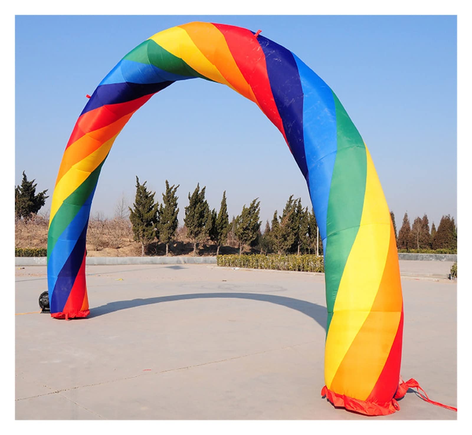 Publicidad Inflable del Arco del Arco Iris de los 20ft*10ft D=6M/20ft con el Ventilador 370W