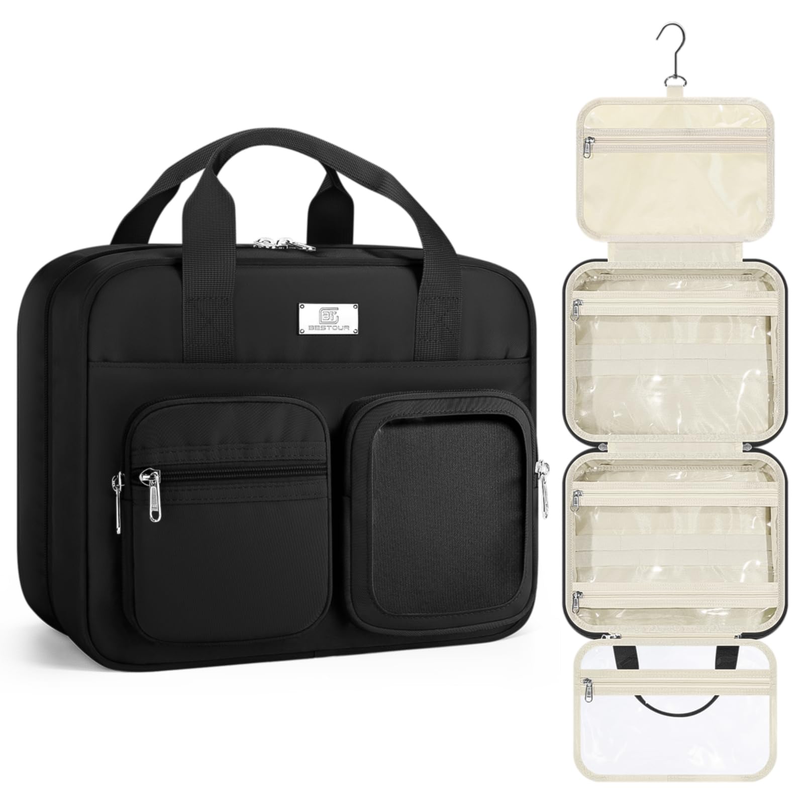 Travel Toiletry Bag for Women,Large Travel Makeup Bag, Waterproof