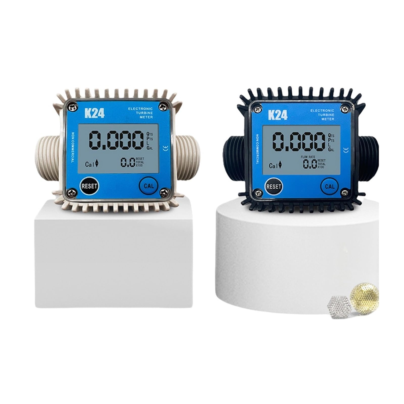 Caudalímetro electrónico de turbina K24 1 pulgada, DN25, rosca externa plástico, caudalímetro alta precisión for agua, combustible Baja repetibilidad(Model1)