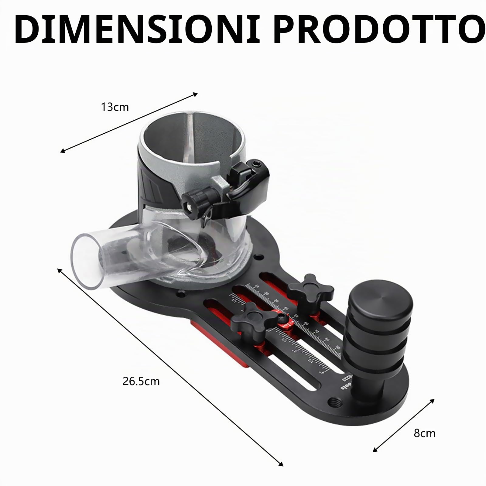 Base Per Rifinitore, Supporto Scanalato Per Rifinitore 2 In 1 Con Base Scanalata Supporto Per Fresatrice Per Base Fresatura Per Legno Per Fresatrici 65 Mm Base Per Fresatrice Per Macchine Rifinitura