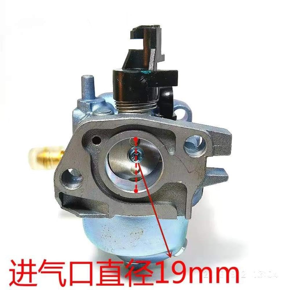 Carburador Manual Choke 19mm Compatible con 1P70F 1P70 1P75F 1P75 196CC Motor de Eje Vertical cortacésped carburador