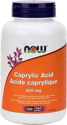 NOW FOODS Ácido 600Mg 100 Sg Caprílico, 100 CT