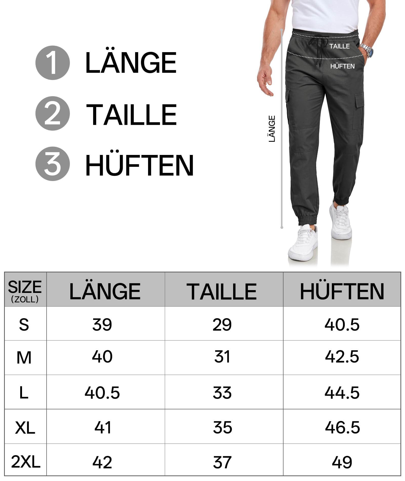 SwissWell Pantalones de Trabajo Hombre Jogger Cargo Pantalon Chinos Montaña Hombre Casual Elásticos Jogging Pantalón Algodón Trekking Cargo Pants con Bolsillos Otoño Inviernos S-2XL