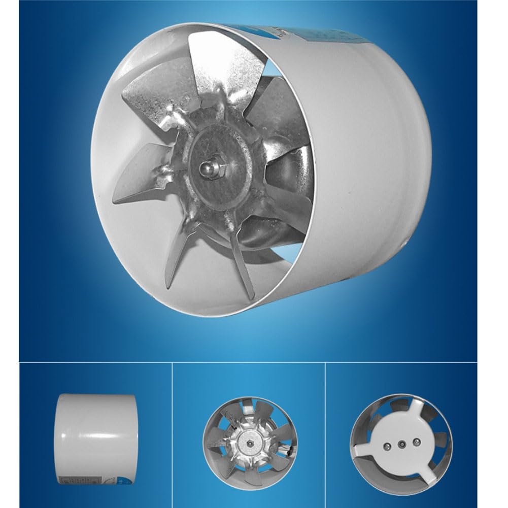 Ventilateur extracteur silencieux de 100 mm avec flux d'air de 160 m3h, ventilateur d'échappement pour ventilation dans les supermarchés, les bureaux et les zones publiques (blanc)
