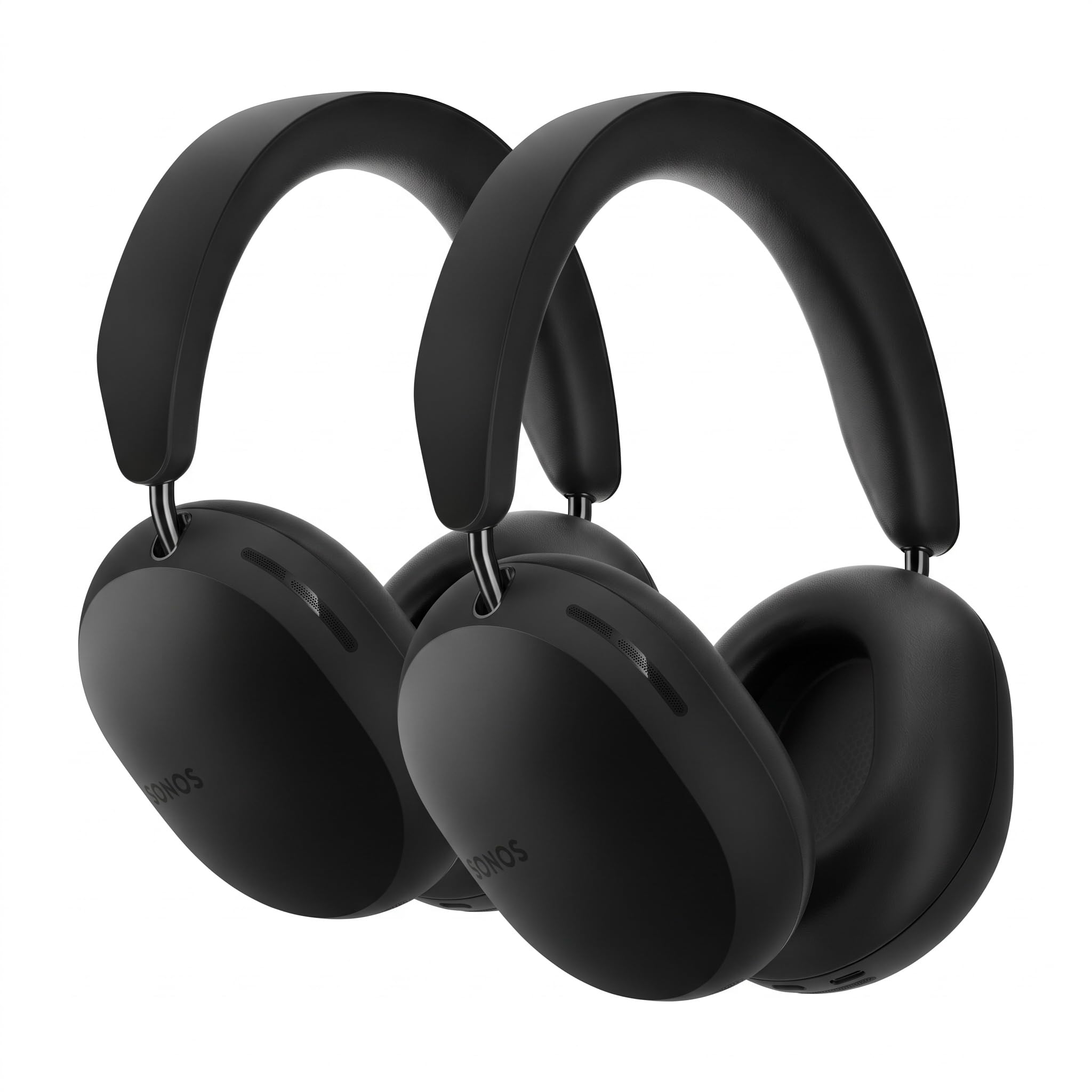 Sonos Ace | Noise Cancelling Wireless Over-Ear Headphones with Bluetooth, 30-Hour Battery Life, Spatial Audio, Dolby Atmos, Dynamic Head Tracking - Black (Pack of 2)