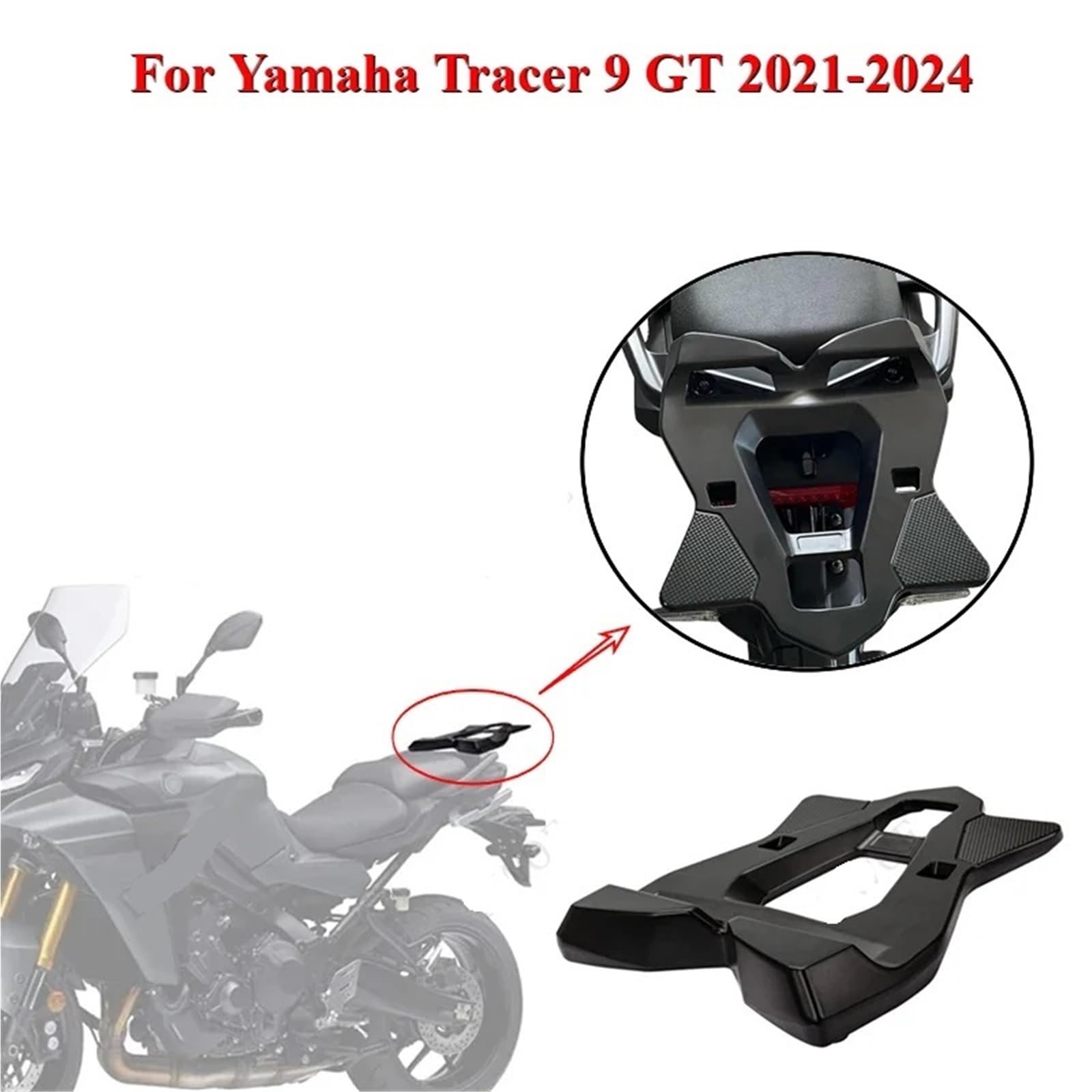 Tylny bagażnik motocyklowy, bagażnik, przedłużacz, pasujący do Yamaha Tracer 9 GT 2021 2022-2024