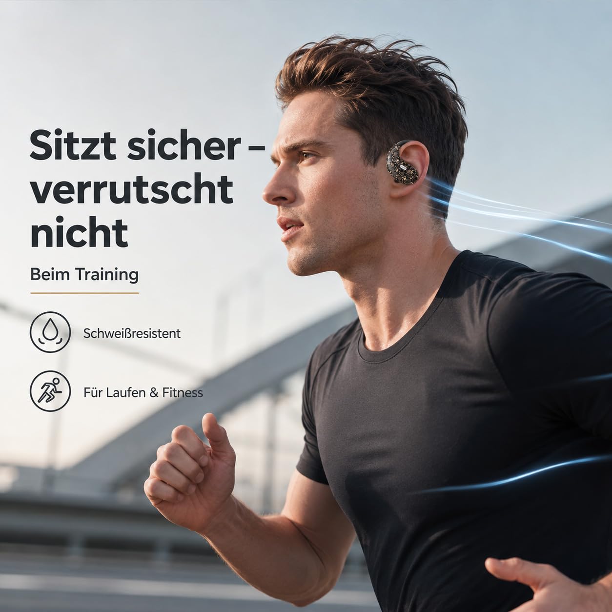 Micool Écouteurs ouverts Bluetooth 6.0, écouteurs à clipser sans fil avec 36 heures de lecture, écouteurs mains libres antibruit, écouteurs de sport confortables pour la course, la gym et les voyages