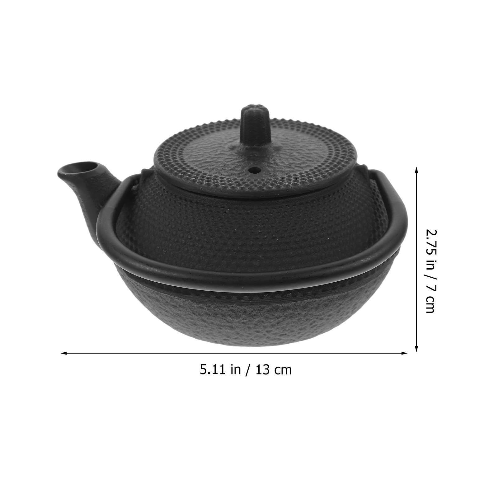 BESTOYARD Tetera Pequeña de Hierro Forjado de 300ml Hervidor y Fácil Limpieza para Uso en Fogón Portátil y Hogar