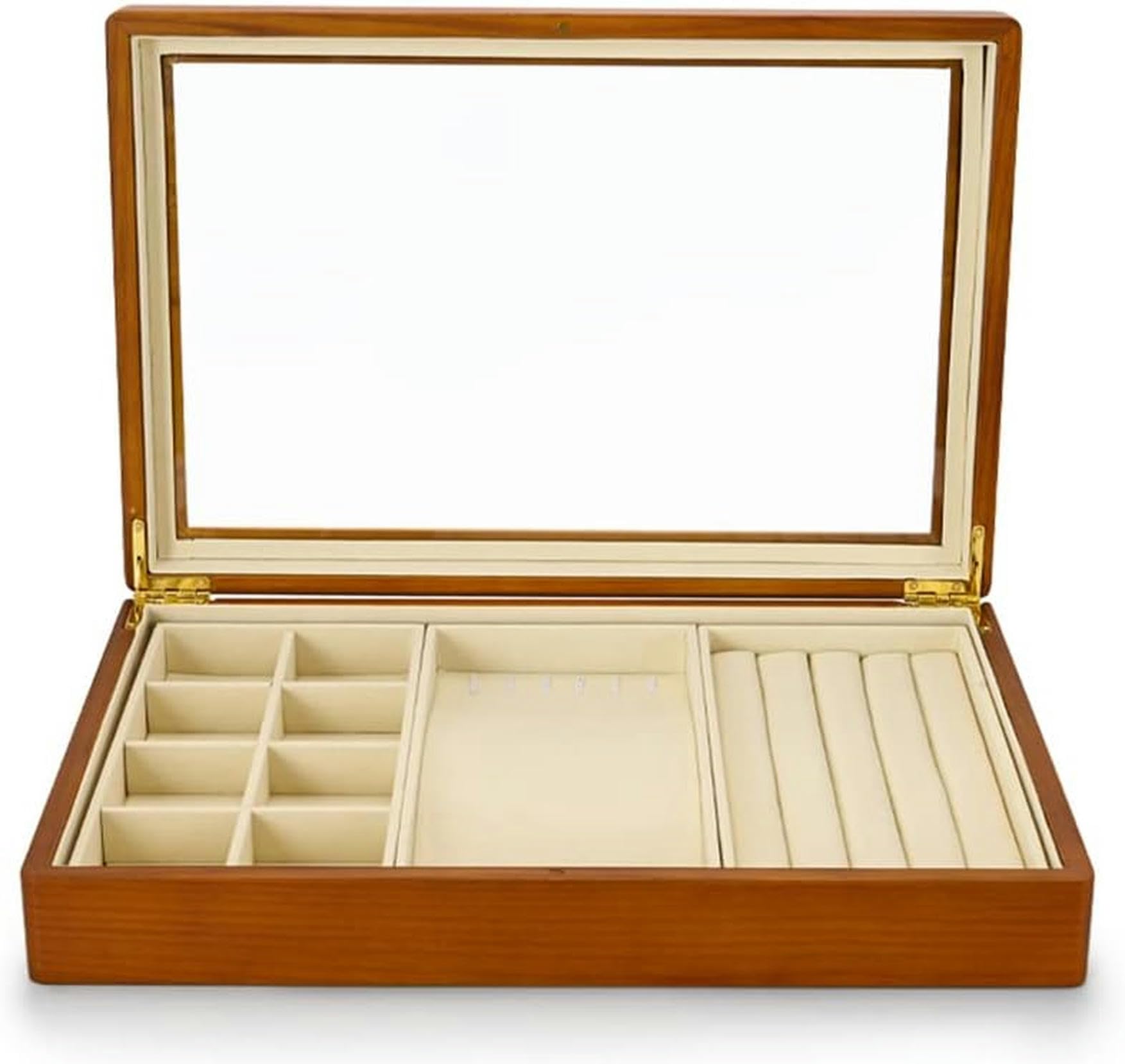 OZBMA Jewelry Box Multifunctional Wooden Storage Ring Display Tray Bracelet Boxes and Organizers~/ (B1 A)