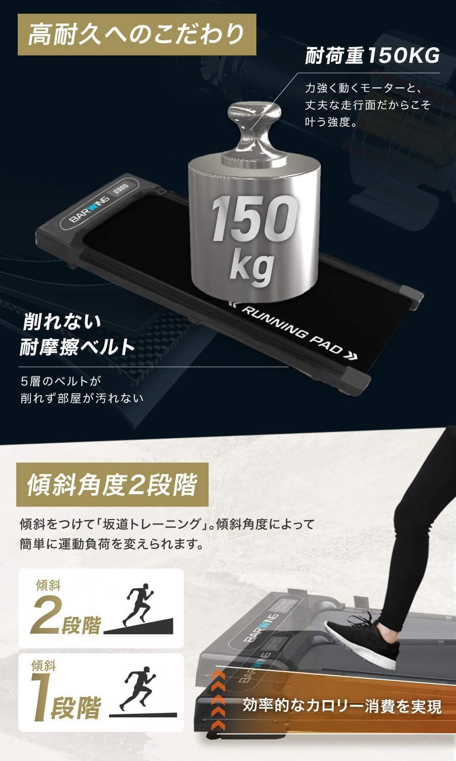 Amazon | BARWING(バーウィング) ランニングパット ルームランナー