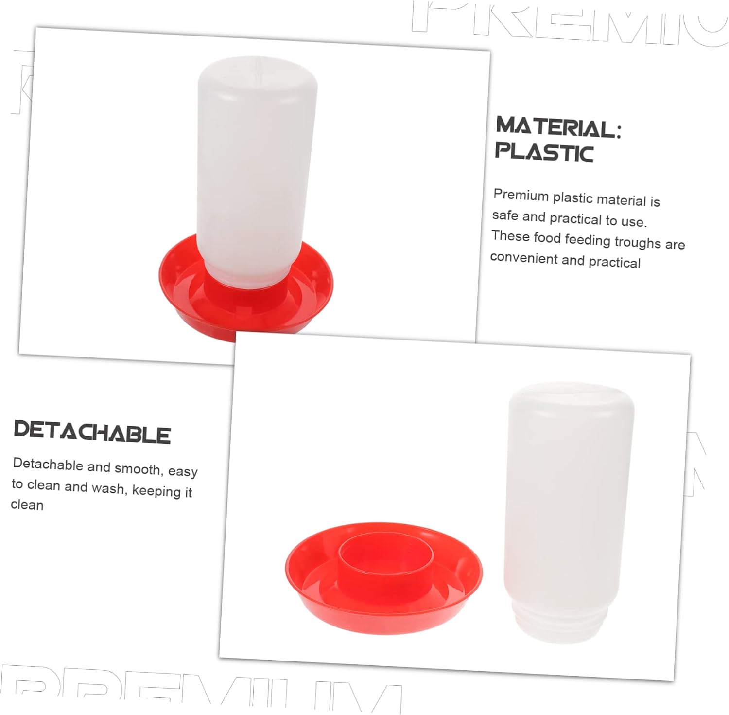 Automatic Poultry Feeder Container Kit for Chickens and Ducks, Plastic image 4