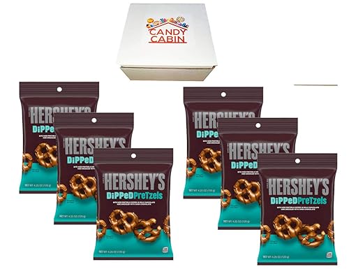 Hershey's Pretzels sumergidos, caja de CANDY CABIN (original, paquete de 6)
