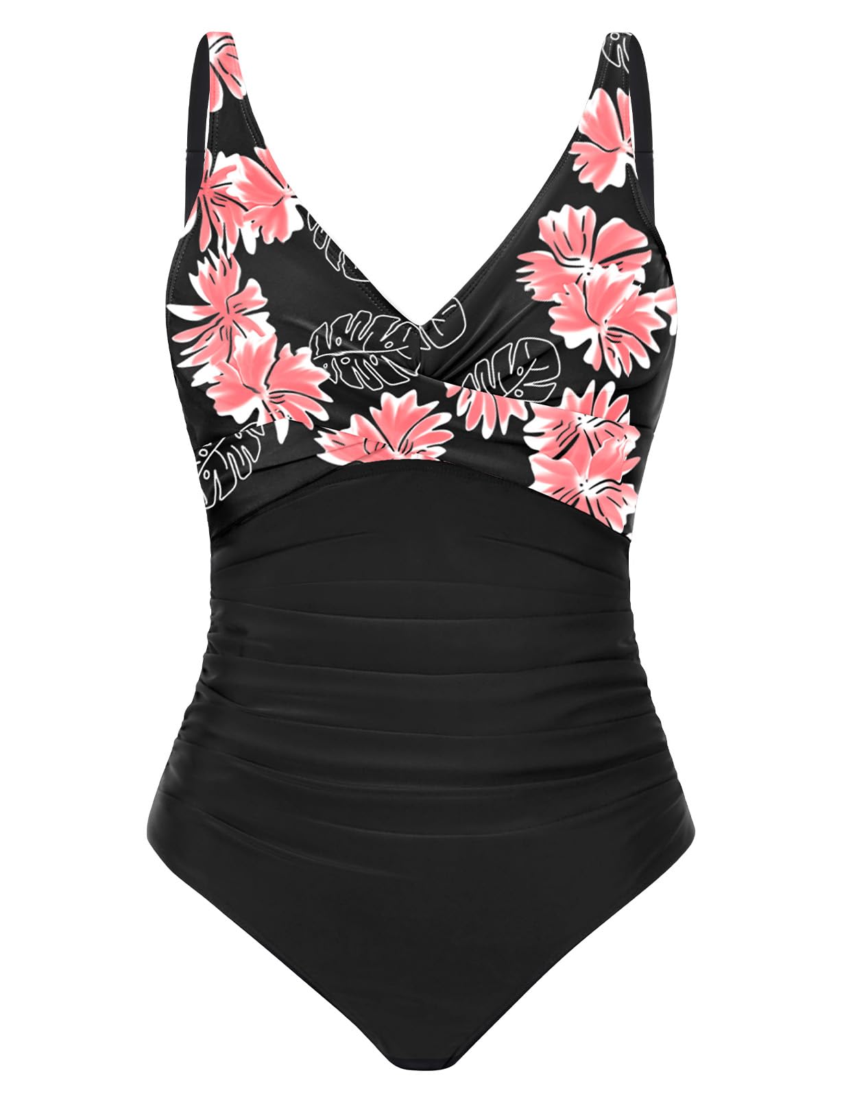 Tuopuda Swimsuits Women Tummy Reducer Swimsuit Push Up Padded V-Neck Swimsuits One Piece Monokini Swimsuit Swimming Surf Swimwear for Beach Pool Vacation